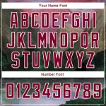 Custom White Maroon 3D Pattern Design Natural Landscape Watercolor Style Authentic Basketball Jersey - Image 4