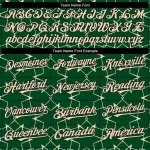 Custom Green Cream-Black 3D Pattern Design Star Lines Authentic Baseball Jersey - Image 4