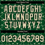 Custom Green Cream-Black 3D Pattern Design Star Lines Authentic Baseball Jersey - Image 5