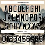 Custom White Black 3D Pattern Design Mountains Landscape Authentic Baseball Jersey - Image 5