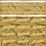 Custom Old Gold White 3D Pattern Design Crocodile Performance T-Shirt - Image 3