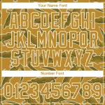 Custom Old Gold White 3D Pattern Design Crocodile Performance T-Shirt - Image 4