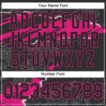 Custom Stitched Black Hot Pink 3D Pattern Design Torn Paper Style Sports Pullover Sweatshirt Hoodie - Image 4