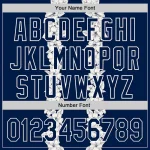 Custom Navy White 3D Tropical Hawaii Leaves And Flower Authentic Baseball Jersey - Image 5