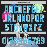 Custom Black Sky Blue-White 3D Pattern Design Father's Day Family Love Authentic Baseball Jersey - Image 5