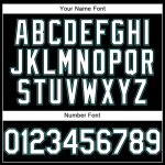 Custom Black White-Teal Performance T-Shirt - Image 4