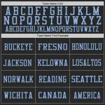 Custom Black Purple-Light Blue Mesh Authentic Football Jersey - Image 3