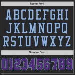 Custom Black Purple-Light Blue Mesh Authentic Football Jersey - Image 4