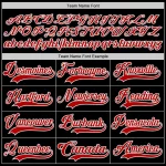 Custom Black Red-White Hockey Jersey - Image 4