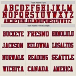 Custom Cream Red-Navy Mesh Authentic Throwback Football Jersey - Image 3