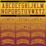 Custom Stitched Gold Burgundy Fade Fashion Sports Pullover Sweatshirt Hoodie - Image 3