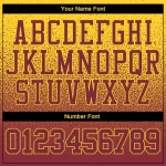 Custom Stitched Gold Burgundy Fade Fashion Sports Pullover Sweatshirt Hoodie - Image 4