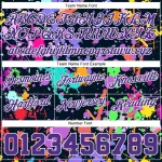 Custom Graffiti Pattern Purple-White 3D Splashes Authentic Basketball Shorts - Image 3