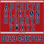 Custom Red Navy-White Bomber Full-Snap Varsity Letterman Jacket - Image 4