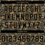 Custom Camo Black-Old Gold Classic Wood Camouflage 3D Bomber Full-Snap Varsity Letterman Salute To Service Jacket - Image 5