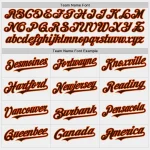 Custom White Brown-Orange Bomber Full-Snap Varsity Letterman Two Tone Hoodie Jacket - Image 4