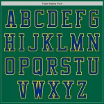 Custom Kelly Green Royal-Yellow Authentic Baseball Jersey - Image 3