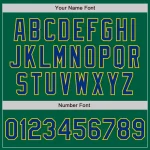 Custom Kelly Green Royal-Yellow Authentic Baseball Jersey - Image 8