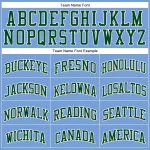 Custom Light Blue Green-White Authentic Throwback Basketball Jersey - Image 3