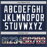 Custom Navy White Pinstripe Vintage USA Flag-White Authentic Baseball Jersey - Image 4