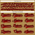 Custom Old Gold Red-Black Hockey Lace Neck Jersey - Image 4