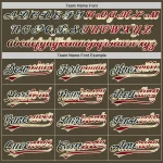 Custom Olive Vintage USA Flag-Cream Authentic Salute To Service Baseball Jersey - Image 4