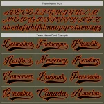 Custom Olive Black-Orange Salute To Service Hockey Jersey - Image 4