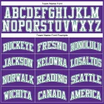 Custom Purple White-Kelly Green Authentic Throwback Basketball Jersey - Image 3