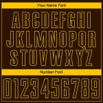 Custom Brown Yellow Pinstripe Fade Fashion Sublimation Soccer Uniform Jersey - Image 5