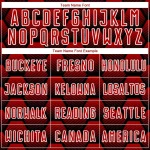 Custom Black Red-White Hexagons Pattern Sublimation Soccer Uniform Jersey - Image 5