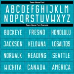 Custom Teal Black Geometric Shapes Sublimation Soccer Uniform Jersey - Image 5