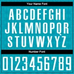 Custom Teal Black Geometric Shapes Sublimation Soccer Uniform Jersey - Image 6