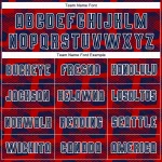 Custom Red Navy-White Line Sublimation Soccer Uniform Jersey - Image 5