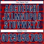 Custom Red Navy-White Line Sublimation Soccer Uniform Jersey - Image 6