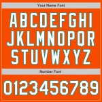 Custom Orange Teal Pinstripe White Two-Button Unisex Softball Jersey - Image 5