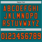 Custom Teal Orange-Black Mesh Authentic Throwback Football Jersey - Image 4