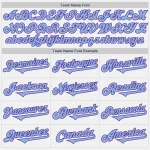 Custom White Light Blue-Purple Authentic Two Tone Baseball Jersey - Image 4