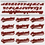 Custom White Brown Pinstripe Brown-Red Authentic Baseball Jersey - Image 4