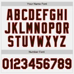 Custom White Brown Pinstripe Brown-Red Authentic Baseball Jersey - Image 5