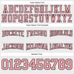 Custom Stitched White Medium Pink-Black Football Pullover Sweatshirt Hoodie - Image 3