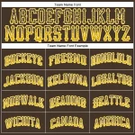 Custom Brown Gold-White Authentic Drift Fashion Baseball Jersey - Image 4