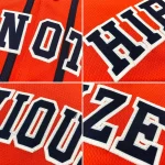 Custom Orange Black-Cream Authentic Baseball Jersey - Image 6