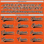 Custom Orange Black-White Authentic Baseball Jersey - Image 4