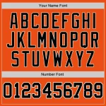 Custom Orange Black-White Authentic Baseball Jersey - Image 5