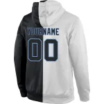 Custom Stitched White Black-Light Blue Split Fashion Sports Pullover Sweatshirt Hoodie - Image 3
