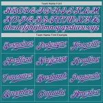 Custom Teal Purple-Gray Authentic Split Fashion Baseball Jersey - Image 5