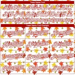 Custom White White-Red 3D Pattern Design Autumn Leaves Authentic Baseball Jersey - Image 4